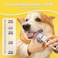 thumbnail image 6 of Nail Grinder, Silent Nail Grinder for Dogs, Safe Dog Nail Trimmer with Dual LED Light & 3 Speeds, Quiet Electric Pet Nail File for Calm Grooming, USB Rechargeable, for Small Medium Large Pet, 6 of 6