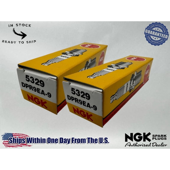 NGK Genuine OEM Authentic Spark Plugs DPR9EA-9 - 2 PACK