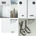 thumbnail image 5 of VIGO Elan 56 to 60 in. W x 74 in. H Sliding Frameless Shower Door in Stainless Steel with 3/8 in. (10mm) Frosted Glass, 5 of 12
