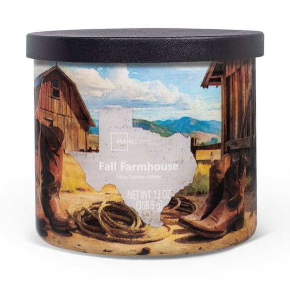 Mainstays Fall Farmhouse Scented Candle with 3 Wick, 13 oz.
