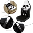 thumbnail image 6 of Xixirimido Automotive Seat Covers for Cars Trucks and SUVs Car Seat Covers for Front Seats with Car Seatbelt Covers & Armrest Box Cover, Set of 5, Funny Skull Face, 6 of 8