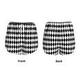 thumbnail image 4 of Disketp Black And White Diamonds Print Women's Shorts Workout Shorts for Athletic Gym Running Shorts with Phone Pockets Small, 4 of 8