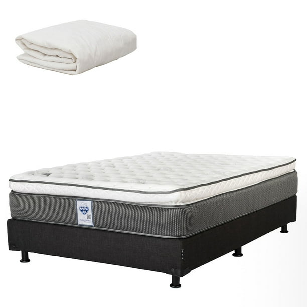 Colchon Matrimonial Phantom+Box Base Cama+Protector Ultra