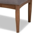 thumbnail image 4 of Baxton Studio Arvid Banc de Salle à Manger Moderne en Bois Rembourré en Tissu Gris, 4 of 7