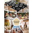 thumbnail image 6 of Black Boho Geometric Tablecloth Square Table Cloth 54x54, Waterproof Tablecloth Outdoor Table Cloth, Retro Simple Ethnic Abstract Motifs Washable Table Cover for Kitchen Dinning Party, 6 of 8
