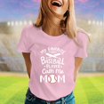 thumbnail image 2 of Women Fashion Baseball Mom Theme Printed Round Neck Short Sleeve T Shirt Top, 2 of 4
