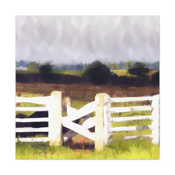 Fence in the Barnyard - Canvas
