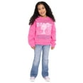 thumbnail image 6 of Barbie Girls Oversized Graphic Crewneck Sweatshirt, Sizes 4-12, 6 of 9