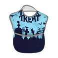 thumbnail image 2 of Zufioo Halloween Trick Or Treat Print Toddler Adjustable Waterproof Bib, 11.6x15 Inch Feeding Bib Suitable for 6-24 Month Babies, 2 of 8
