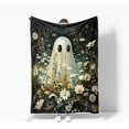 thumbnail image 3 of Halloween Throw Blanket, Funny Ghost Flower Decor Warm Comfortable Bed Sofa Blanket, Cozy Flannel Throws and Blankets Living Room Bedroom Decoration, 60X90IN, 3 of 4