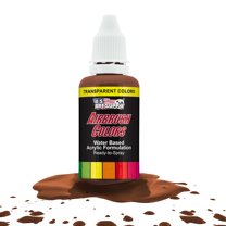 U.S. Art Supply 1-Ounce Transparent Coffee Brown Airbrush Paint