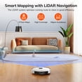 thumbnail image 3 of ILIFE A30s Robot Vacuum Cleaner, 10000Pa Max Suction Power with Lidar Navigation, Home Mapping, No-Go Zone, 150 Mins Max, 2.4G WiFi/App/Alexa/Remote Control, for Hard Floor, Carpet and Pet Hair, 3 of 9