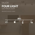 thumbnail image 2 of Sea Gull Generation Lighting 4-Light Talida LED Ceiling Track Lights Brushed Nickel 2537204S-962 | Modern Ceiling Light Fixture for Living Room, Dining Room, and Kitchen Lights | Uses LED Light Bulbs, 2 of 2