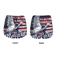 thumbnail image 3 of Yiaed Mallard Duck With American Flag Print Women's Running Shorts with Liner 3 Zipper Pockets Elastic Workout Athletic Gym Yoga Shorts-Medium, 3 of 7