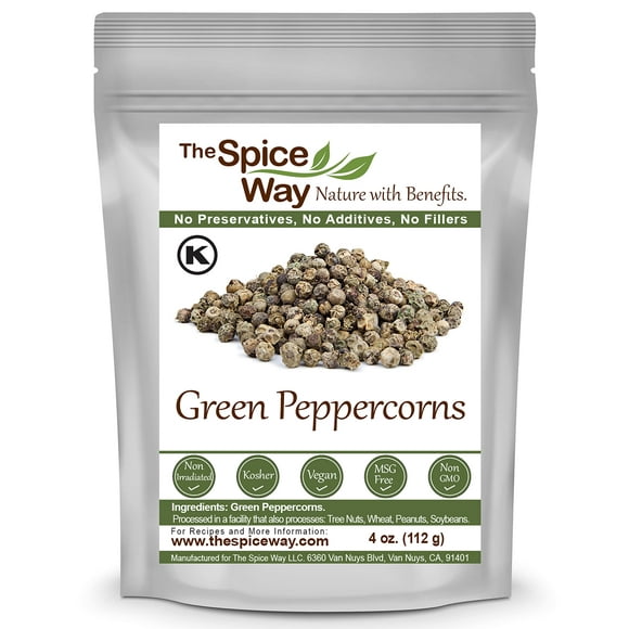 The Spice Way Green Peppercorns - 4 oz.