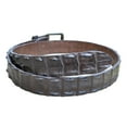 thumbnail image 2 of Tag Safari Cape Nile Crocodile Skin Belt, Brass Buckle Fully Adjustable (Brown, 38), 2 of 5