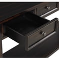 63" Rustic Entry Console Table, Sofa Side Long Table with 4 Storage Drawers and Bottom Shelf ...