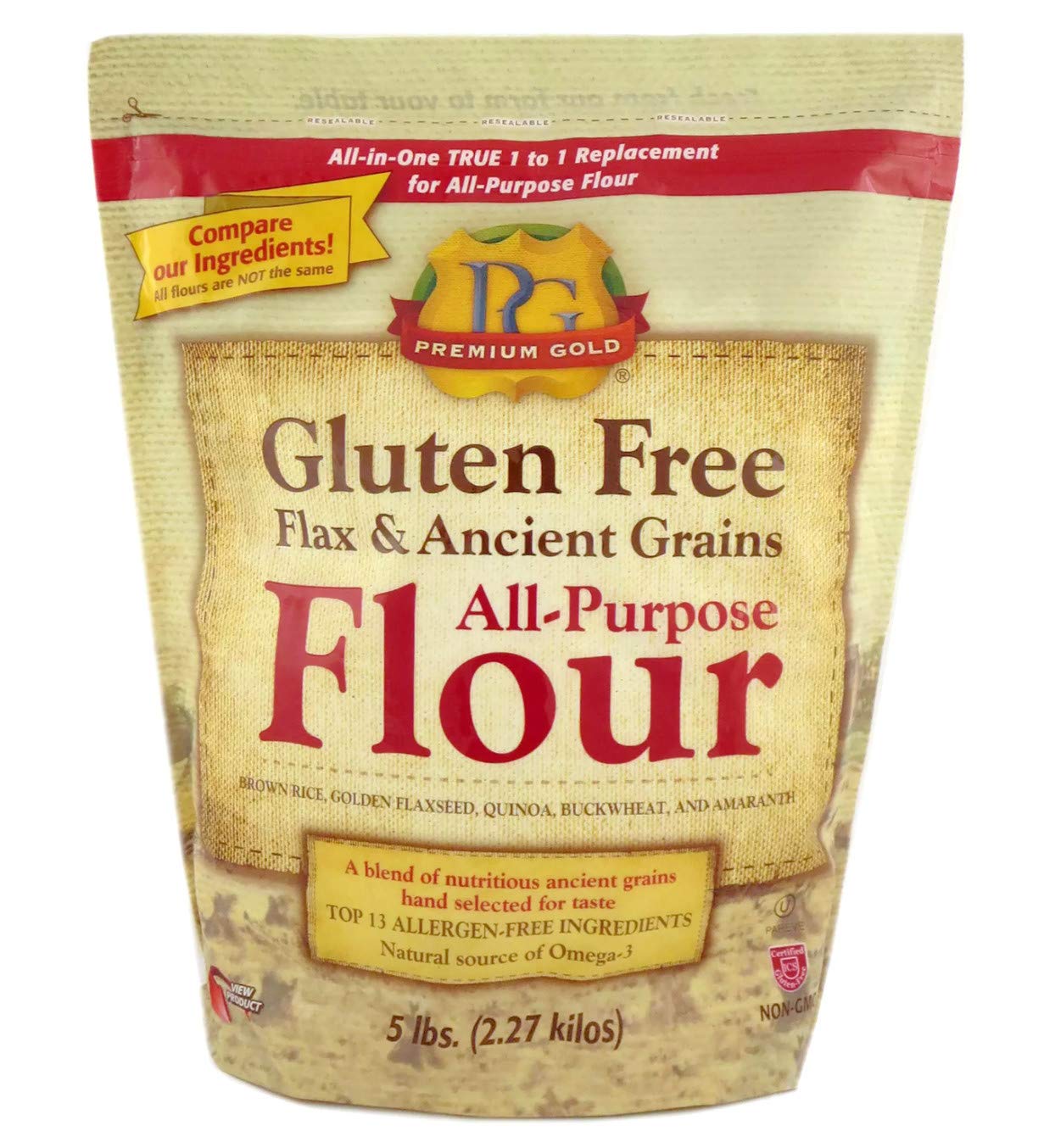 Premium Gold All Purpose Flour Flax And Whole Grain 10 Pounds Made In 