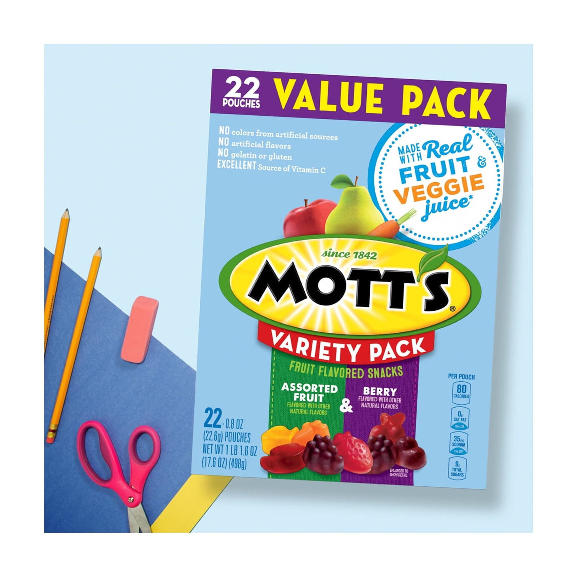 Mott's Fruit Flavored Snacks Variety Value Pack (Pack of 3)