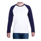 thumbnail image 1 of Playera Simply Basic para Hombre, Grande Blanco con Marino Manga Larga Talla G, 1 of 4