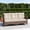 Beige, variant on NestNook 3-Seater Outdoor Patio Sofa, Brown PE Wicker Couch, 24.6-Inch Deep Seat, 4.72-Inch Olefin Cushions, Wood-Grain Steel Frame, 900 lb Capacity