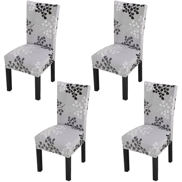 Décoration de Chaise Moderne en Spandex Stretch Universel (A, 4)