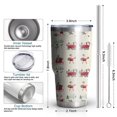 thumbnail image 6 of 30oz Beige Christmas Santa and Train Pattern Tumblers Stainless Steel Tumbler with Lid and Straw,Vacuum Insulated Double Wall Travel Tumbler Cups Mug with Cleaning Brush for Coffee,Tea, 6 of 7