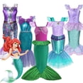 thumbnail image 2 of Disney-vestido de la Sirenita Ariel para niñas, disfraz de princesa, ropa de fiesta de cumpleaños y Carnaval, 2 of 4
