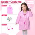 thumbnail image 3 of NimJoy Kids Doctor Costume Dress-up Set Pretend Role Play Nurse Kit Preshool Toy for Girls 3-6 Years Toddler Birthday Christmas Present, 14Pcs Pink, 3 of 5
