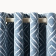 thumbnail image 4 of SAFAVIEH Cecille Modern Blue Geometric Grommet Semi-Sheer Curtains, 52" x 84", 4 of 5
