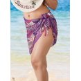 thumbnail image 2 of HAPPY BAY Women's Bikini Swimsuit Beach Swimwear Wrap Sarong One Size Leaves, Purple, 2 of 5