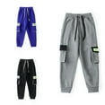 thumbnail image 2 of XBASW Toddler Kids Boys Cargo Pants Elastic Waist Casual Jogging Trousers Boys Spring Fall Sweatpants for Teen Size 4 -14 Years, 2 of 10