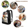 thumbnail image 5 of ZIATUBLES Clear Backpack, Heavy Duty Fabric & PVC Transparent Bookbag with Cool Dalmatian Tropical Drink Print, Large Capacity See Through Backpack for School College Work Travel Security, 5 of 7
