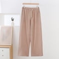 thumbnail image 2 of Fsgntruao Women's Plus Size Solid Color Pants Pocket Elastic Waist Pants, 2 of 5