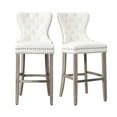 thumbnail image 6 of Westin Outdoor 29" Tufted Velvet Counter Stool (Set of 2), Antique Gray/Velvet Cream, 6 of 6