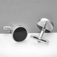 thumbnail image 4 of Yoursfs Black Wedding Cool Cufflink Shirts for Men Stainless Steel Classic Wedding Suit Cufflinks for Men Gift, 4 of 5
