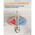 thumbnail image 4 of Wowow Bathroom Faucet 1 Handle Single Handle 4 inch Centerset Bathroom Sink Faucet with Lift Rod Drain Assembly, Rv Lavatory Taps 3 Hole, 4 of 9