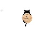 thumbnail image 1 of Escritorio redondo de casa de muñecas,Muebles de mesa redonda en miniatura para casa de muñecas 1 12,Reloj de pared,Reloj de pared decorativo para baño y dormitorio.,Reloj de pared de gato, 1 of 7