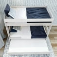 thumbnail image 5 of Plank+Beam Solid Wood Farmhouse Twin over Twin Bunk Bed Bed with Trundle, White Wash, 5 of 7
