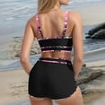 thumbnail image 7 of ZQUUVOU Women's 3 Piece Rash Guard Long Sleeve Swimsuits Zip Up Built In Bra Swim Shirts With Boyshorts Quick Dry C-Hot Pink, 7 of 7