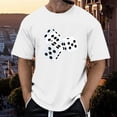 thumbnail image 2 of Huesdet T-Shirts Graphiques pour Hommes Col Ras du Cou Manches Courtes Tee Tricot Texturé Chandail à Enfiler Hauts T-Shirts Graphiques Hommes (Blanc, M), 2 of 6