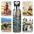 thumbnail image 5 of Octopus Map Sports Water Bottle with Straw Lid Insulated Stainless Steel Leak Proof BPA Free Thermal Mug with Handle for Gym Yoga Cycling Camping, 5 of 8