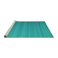 thumbnail image 2 of Ahgly Company Machine Washable Indoor Square Abstract Turquoise Blue Contemporary Area Rugs, 6' Square, 2 of 4