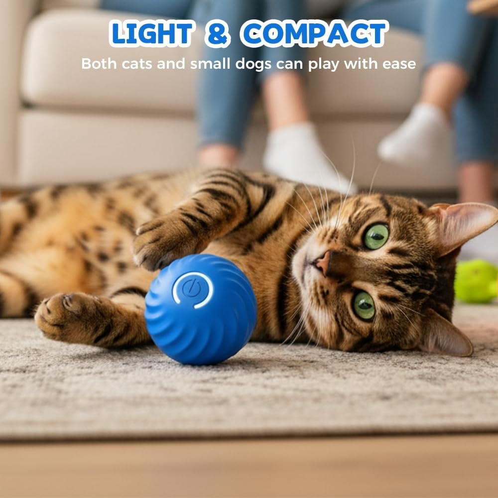 Interactive Dog Toys Dog Ball, Automatic Flashing Light Up Ball, Bite-Resistant Chew Toy to Stimulate Play and Relieve Boredom for Dogs and Cats