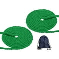 thumbnail image 1 of Unique Bargains 1/2'x16' Natural Twisted Cotton Rope 3 Strand Soft Craft Rope with Drawstring Bag Green 2 Pack, 1 of 6