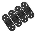 thumbnail image 4 of Uadme 4 Set Brass Butler Tray Hinge Round Edge Hinge 180 Degree Painted Black Zinc Alloy Cabinet Hardware for Door with Screw, 4 of 8