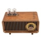 thumbnail image 4 of Mini altavoz portátil Bluetooth de madera de imitación del grano de madera del vintage de la radio del sonido estéreo de FM, 4 of 5