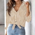 thumbnail image 2 of Long Sleeve S Big Colla Shirts for Women Womens Relaxed T Shirts with Patterns Oversize Denim Shirt for Women Fall Women Shirts Womens Fall Shirts Long Sleeve Women Running Shirt Shirts Workout Women, 2 of 4
