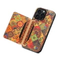 thumbnail image 4 of for Samsung Galaxy A23/A23 5G Cork Wood Phone Case Retro Colorful Flower Floral Printed Back Cover, Multiple Magnetic Folio Flip ID Credit Card Holder Slot, Kickstand Support, 4 of 7