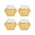 thumbnail image 2 of Balery 4 Pcs White Ice Creamleather Coasters Set, Drink Table Cup Coasters For Living Room Kitchen Coffee Decor, 2 of 9